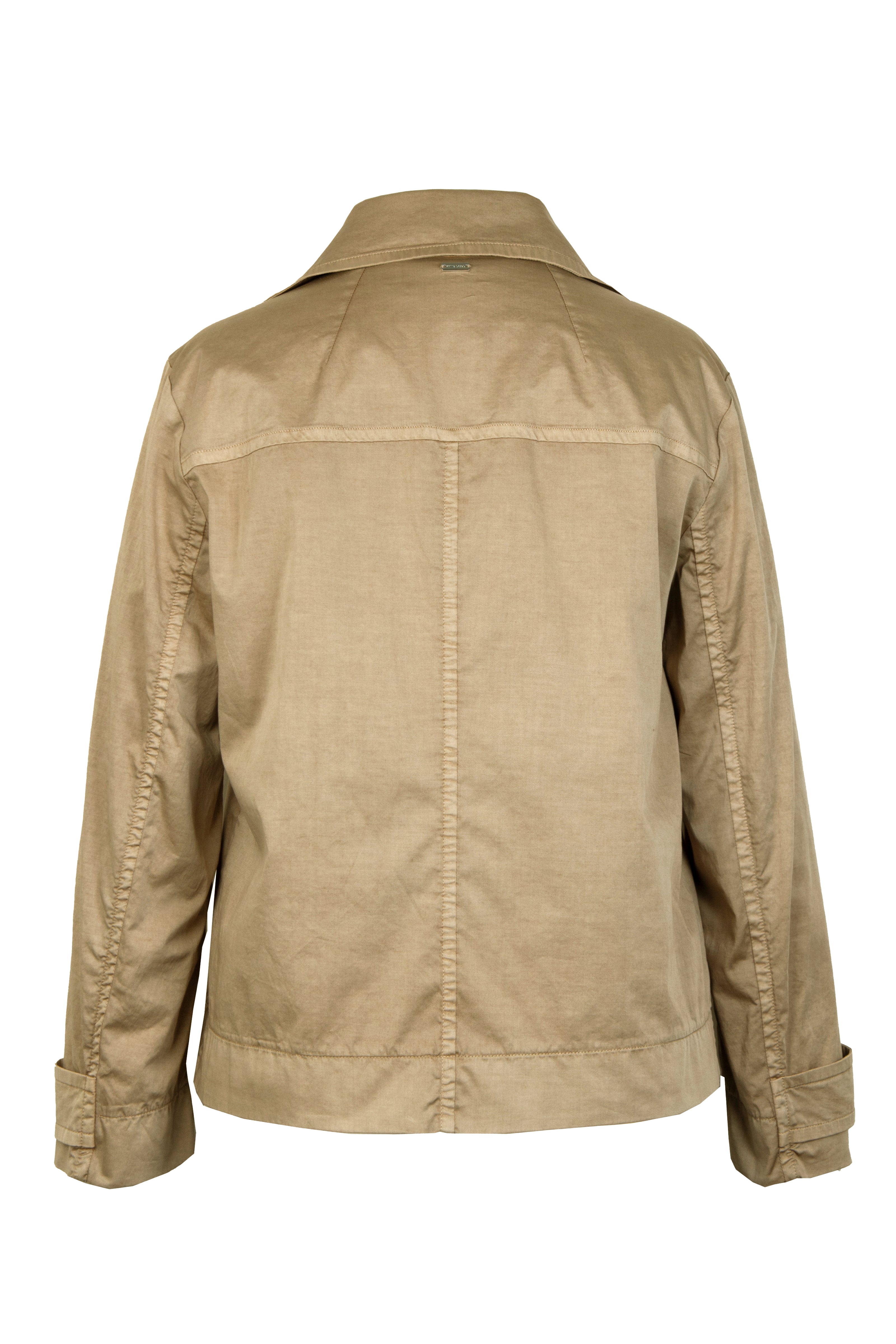 Mannequin-Aufnahme der braunen Cabanjacke für Damen – Rückansicht