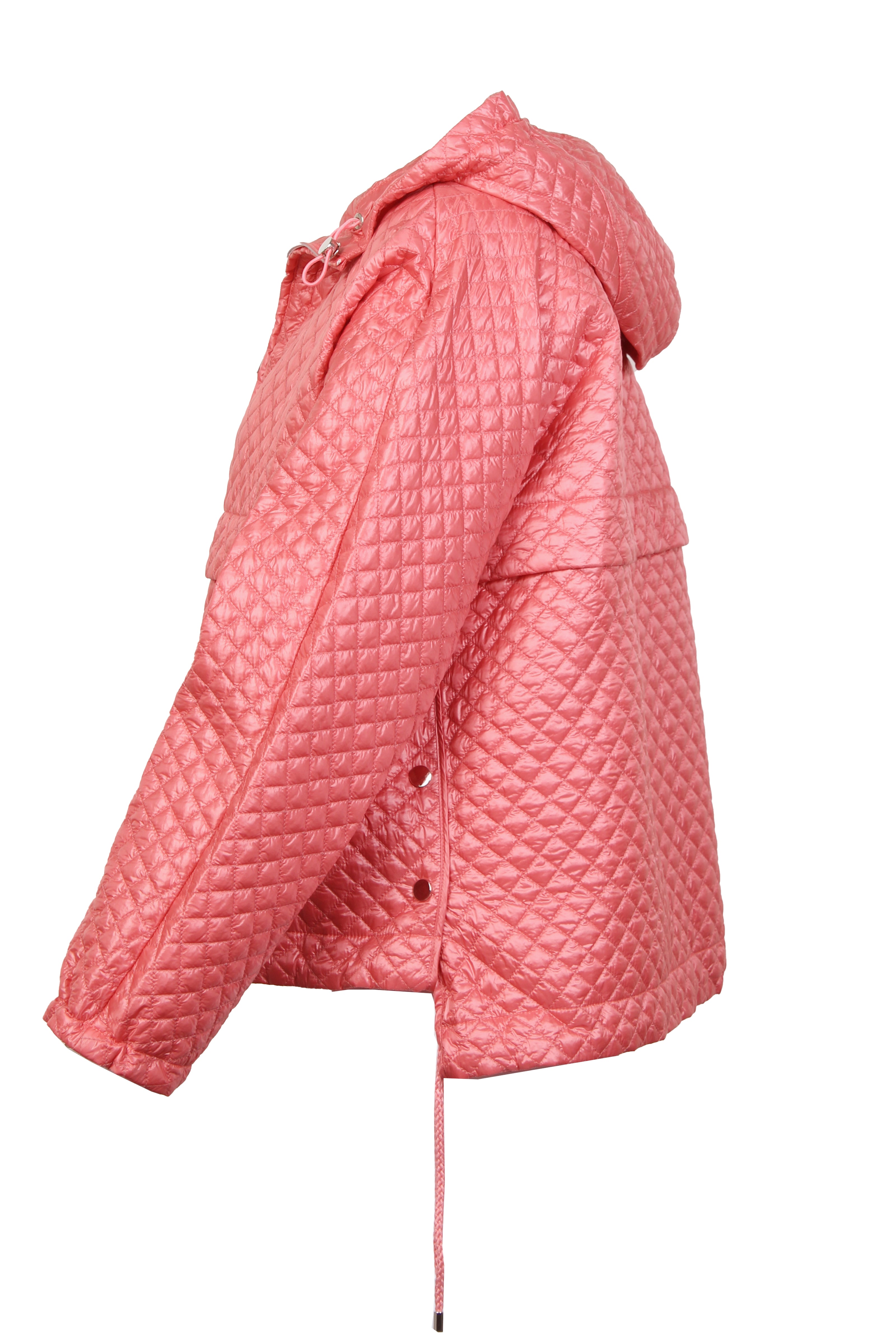 Mannequin-Aufnahme der candy-farbenen Oversize-Jacke für Damen mit Sandwich-Steppung – Seitenansicht rechts