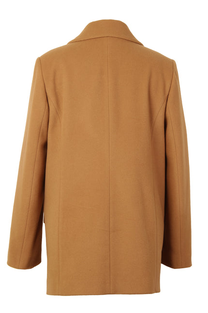 Mannequin-Aufnahme des braunen Outdoor-Blazers für Damen  – Rückansicht