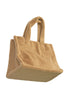Webpelz-Shopper in der Farbe Braun mit Innentasche, Reißverschluss und zwei Henkeln zum Tragen.